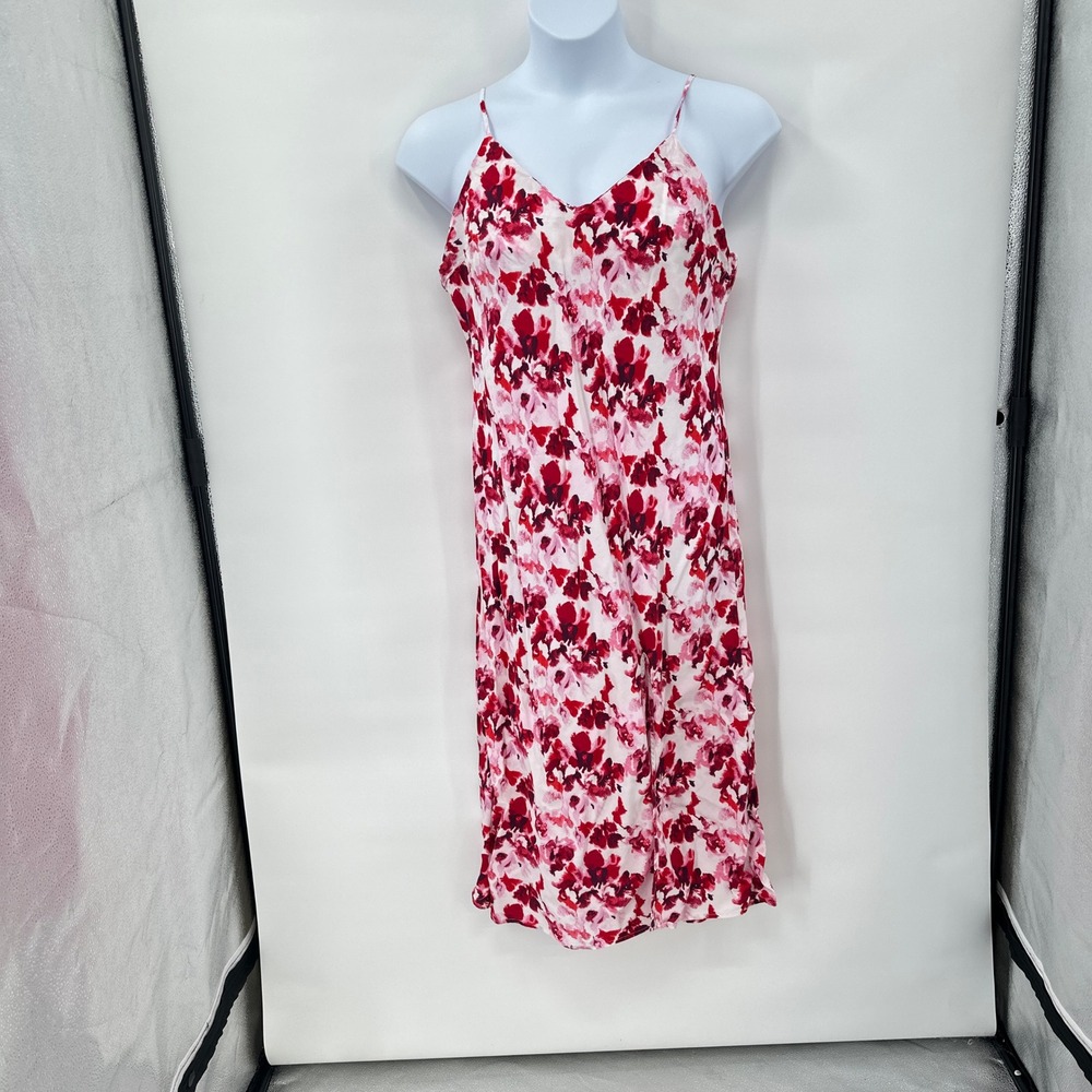 Romantic Floral Midi Slip Dress XL‎ Satin Cottagecore Indie Feminine Layering